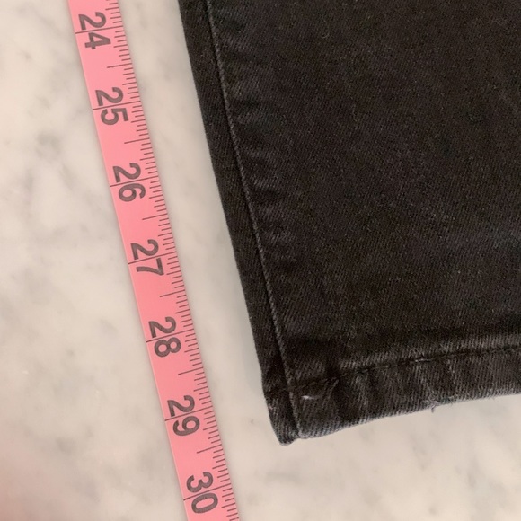 Zara black denim with paint stripe down sides and ripped knees size 32 - Picture 7 of 7